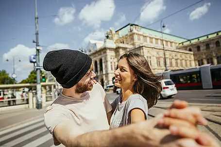 Junges Paar in Wien