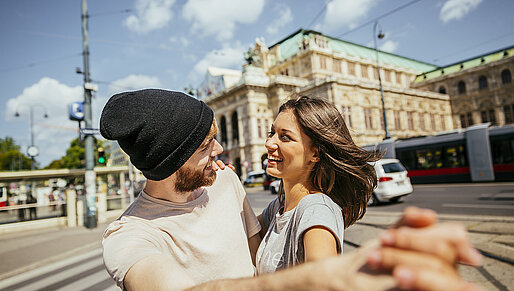 Junges Paar in Wien