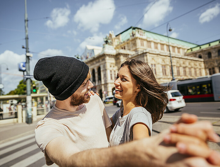 Junges Paar in Wien