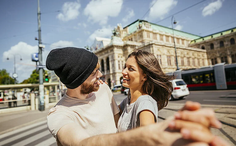 Junges Paar in Wien