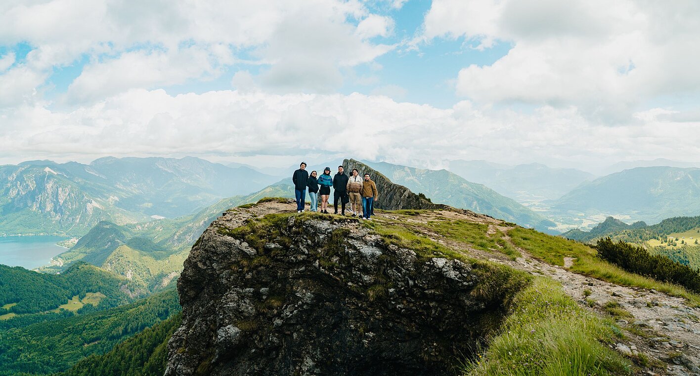 Beste Sicht über das Salzkammergut hatten die AI-Talente auf dem Schafberg.