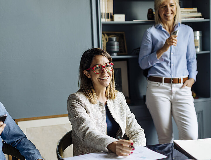 Woman in meeting