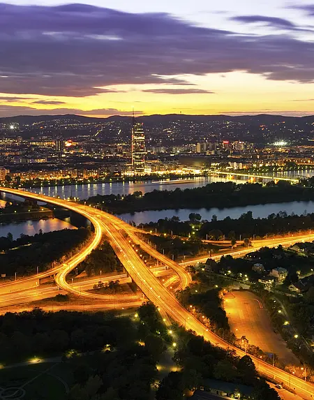 Wienblick Autobahnkreuz