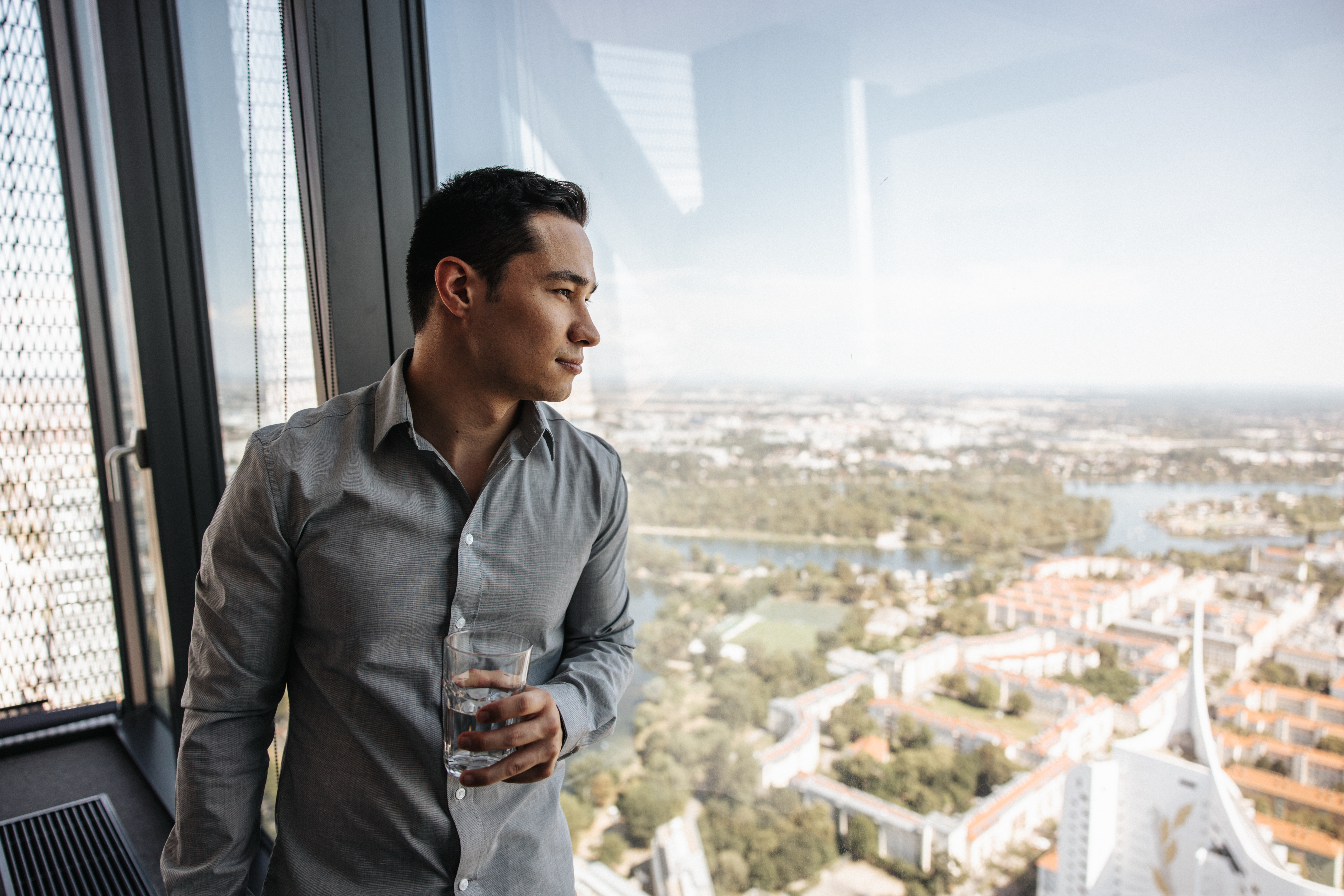 Person admiring the view